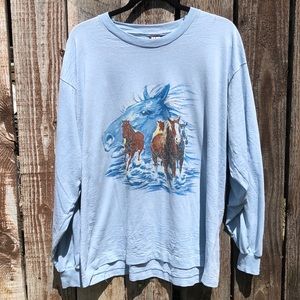 Vintage Horse Graphic Long Sleeve